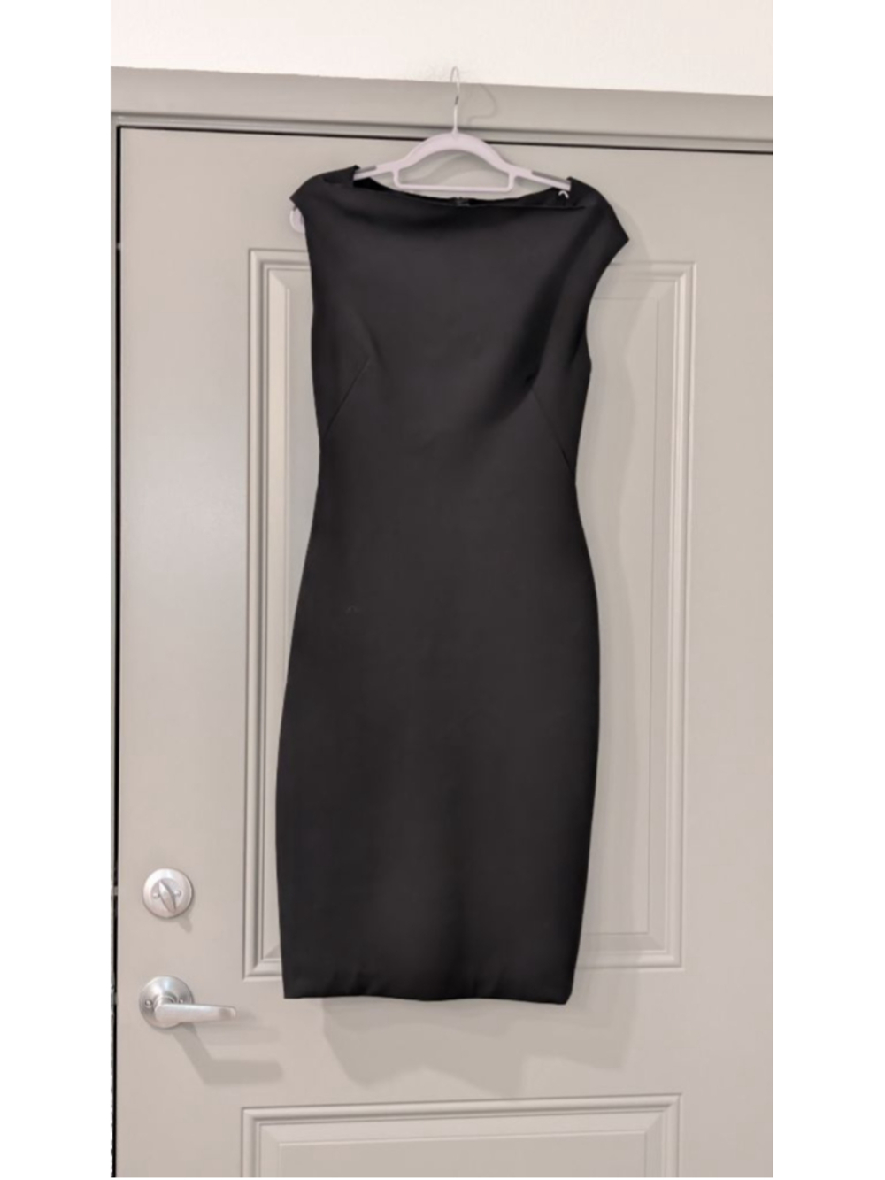 Women's ZARA WOMAN Black Sheath Dress, Size L